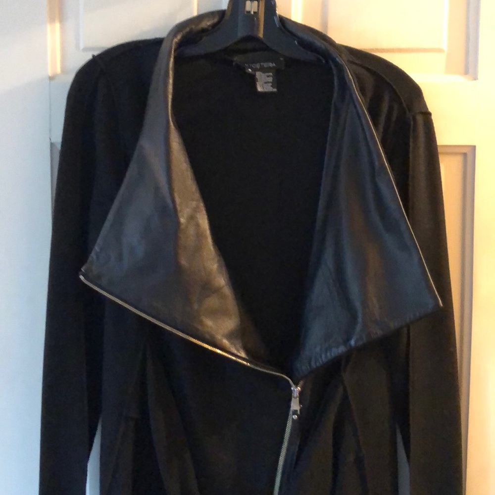 Etcetera wool with leather jacket - Picture 3 of 9